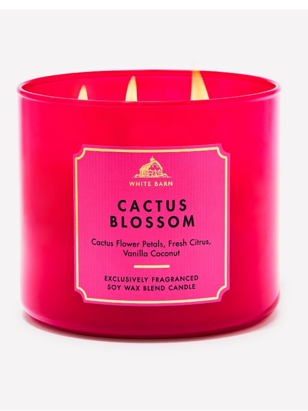 🌵”CACTUS BLOSSOM” 3-Wick Scented Candle by B&BW / WB, 14.5 oz / 411 g, NWT
